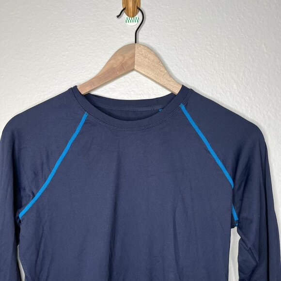 J.Crew Sun Shirt Long Sleeve Navy Blue sun blocking top Small rash guard - Picture 3 of 10
